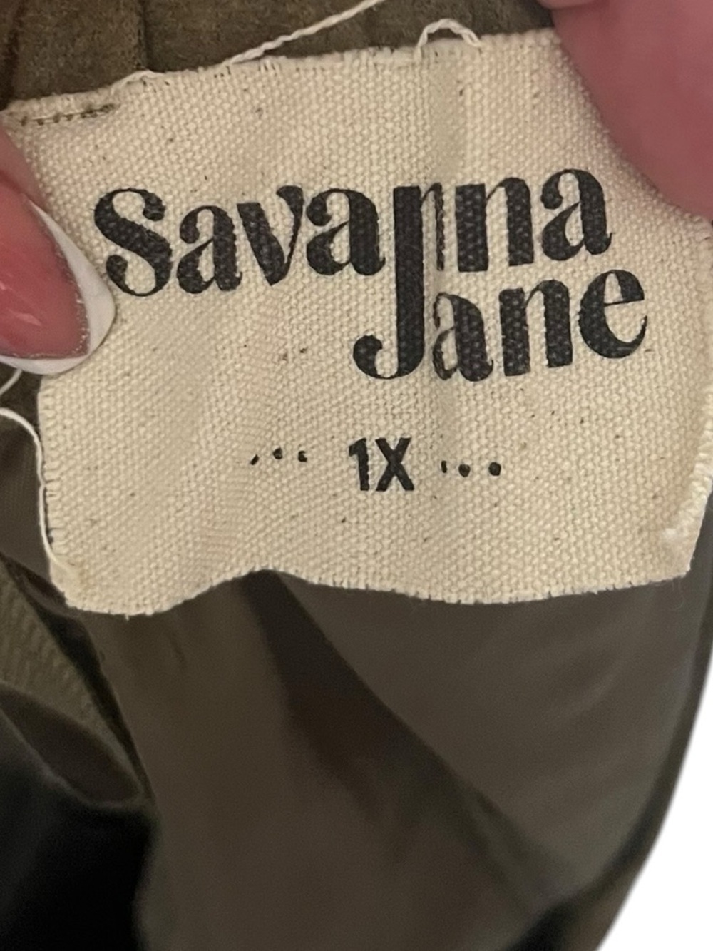 Savanna Jane Embroidered Olive Green Mini Skirt – Women’s 1X - Picture 5 of 5